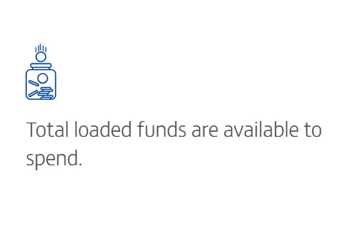 Total Loaded Funds are avaliable to the spend
